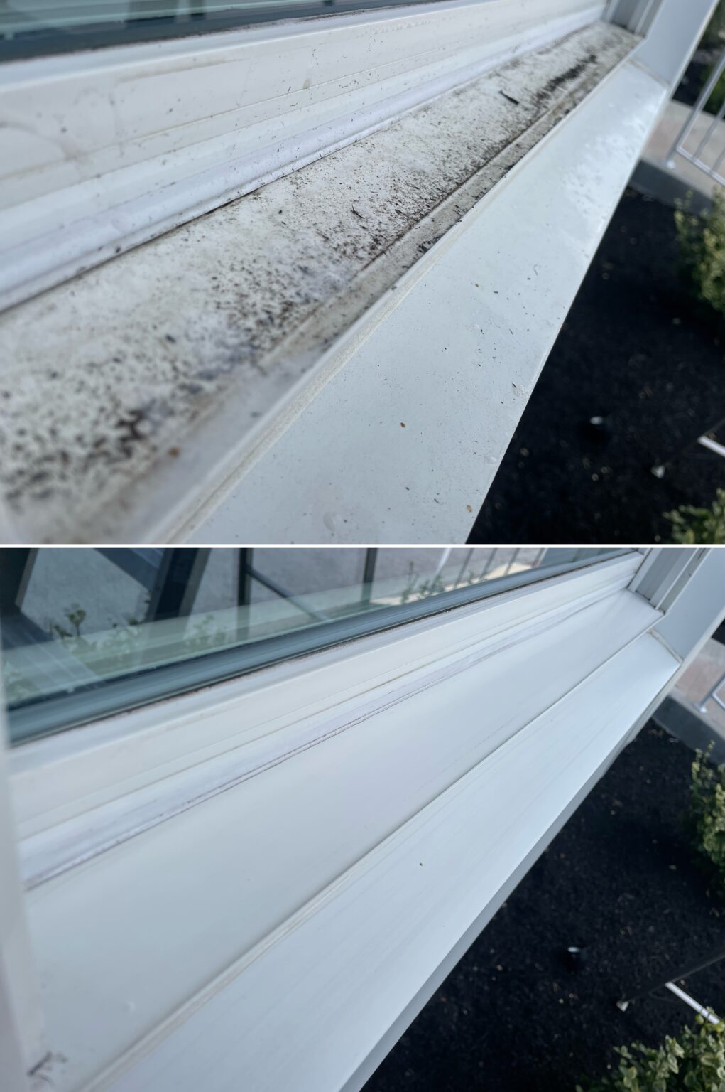 Window sill and track detailing in Findlay, Ohio